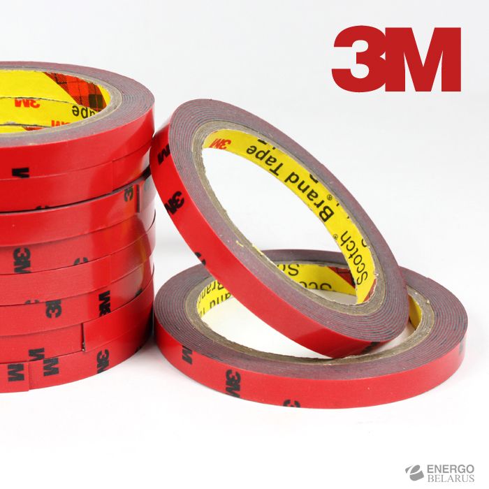 Автомобильный двусторонний скотч 3M™ Acrilic Plus Tape PT1100 (8мм*5м*0,8 мм)