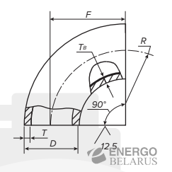 Отвод крутоизогнутый стальной ГОСТ 17375-2001 108х6
