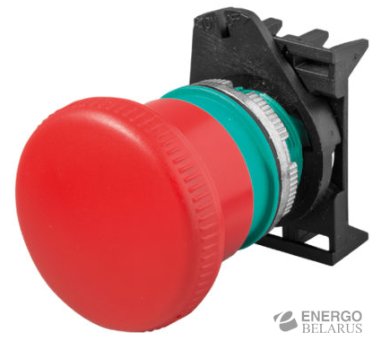 Кнопка грибковая с фиксацией (снятие - вытягиванием) PPFN1P4N d40 RED IP65