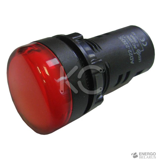 Лампа светосигнальная AD22-22DS красная 220V