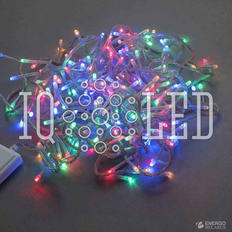 Гирлянда с контроллером 10M, 240V, мульти. на прозрачном проводе